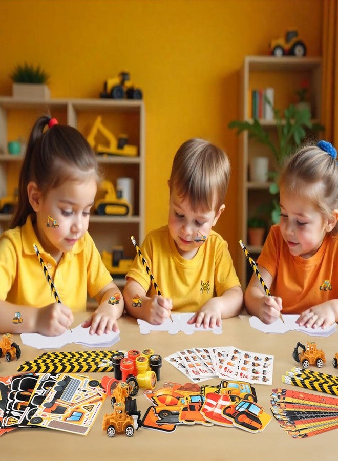 BenLouis 96Pcs Construction Party Favors Excavator Tractor Theme School Stationery Set Bulk for Kids Construction Birthday Party Goodie Bag Stuffers Classroom Gifts Rewards Pinata Filler - Image 5